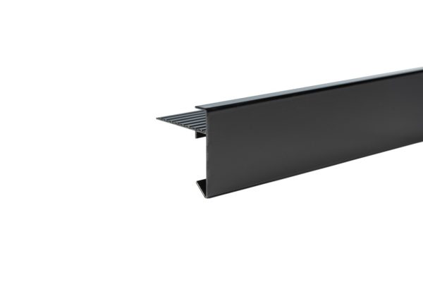 Aluminium daktrim standaard zwart RAL9005 45x45mm 2,50 meter