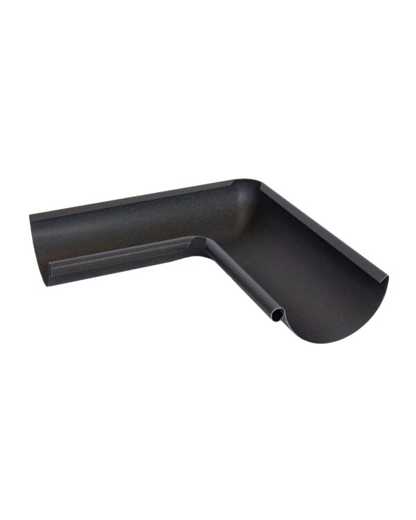 RedFox binnenhoek dakgoot 125mm RAL9005 zwart